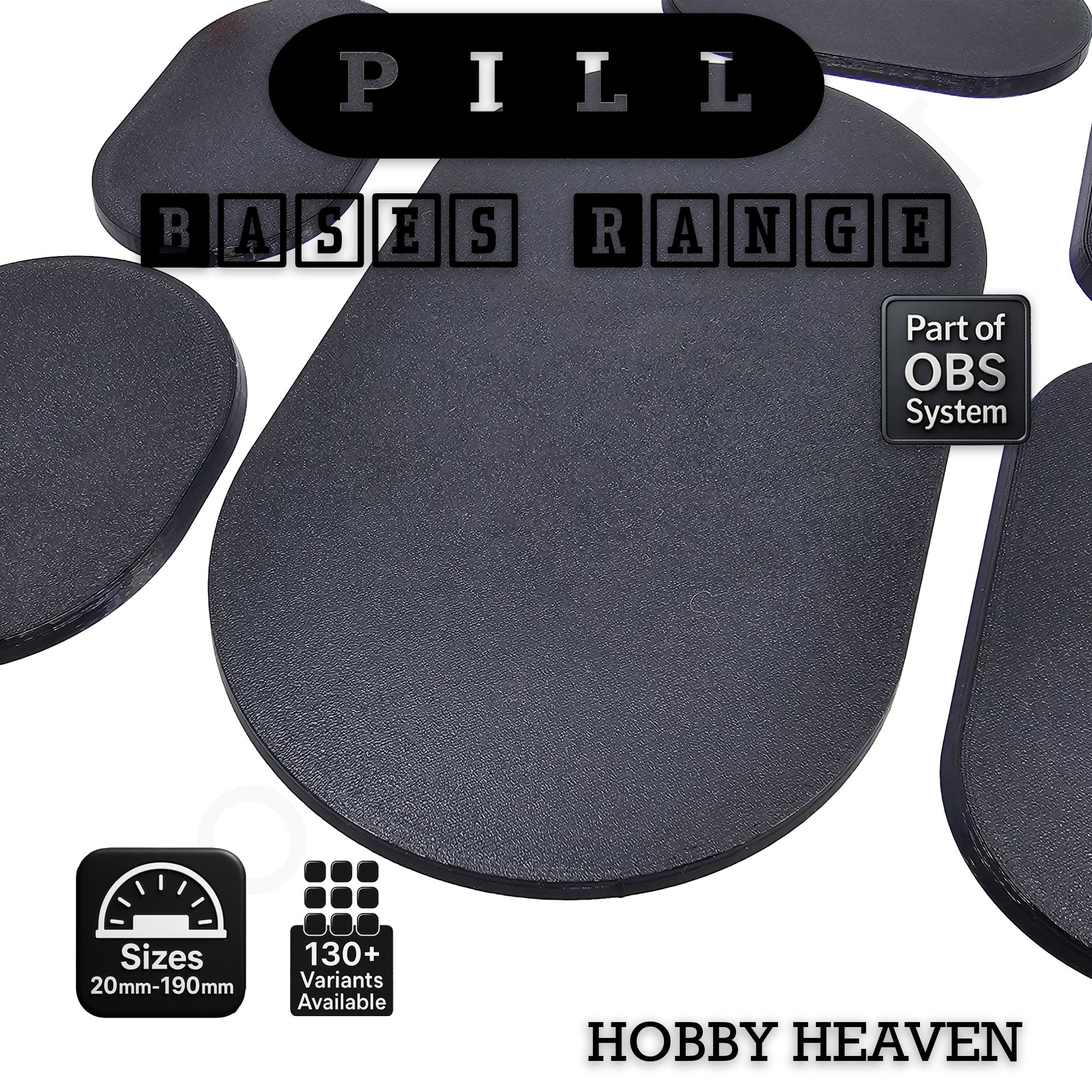 Pill Bases Range - 3d Print Full Range Tabletop Games