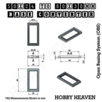 50x24mm to 60x30mm Rectangle Bases Converters ABS Plastic