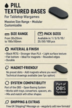 Pill Bases Range - 3d Print Full Range Tabletop Games