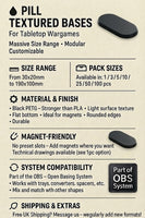 Pill Bases Range - 3d Print Full Range Tabletop Games
