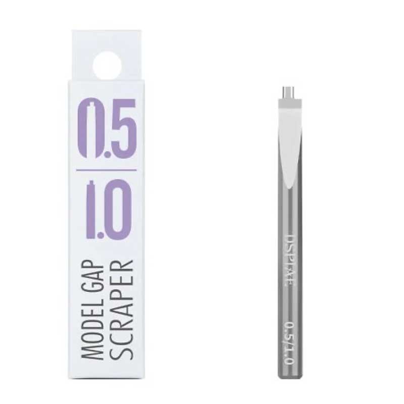 GS 0.5/1.0 mm gap scraper bit beside its retail box
