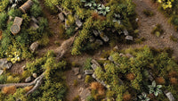 Gamers Grass Strong Green Shrubs applied on diorama base 6mm 75 tufts
