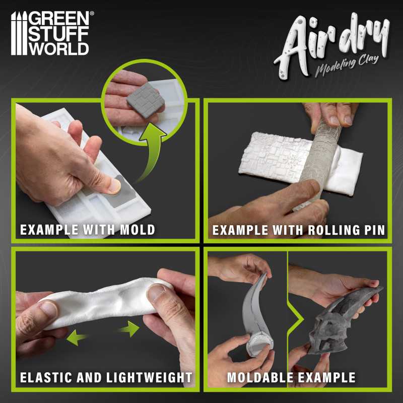 Demonstration of flexibility and lightweight features of Air Dry Foam Clay Black