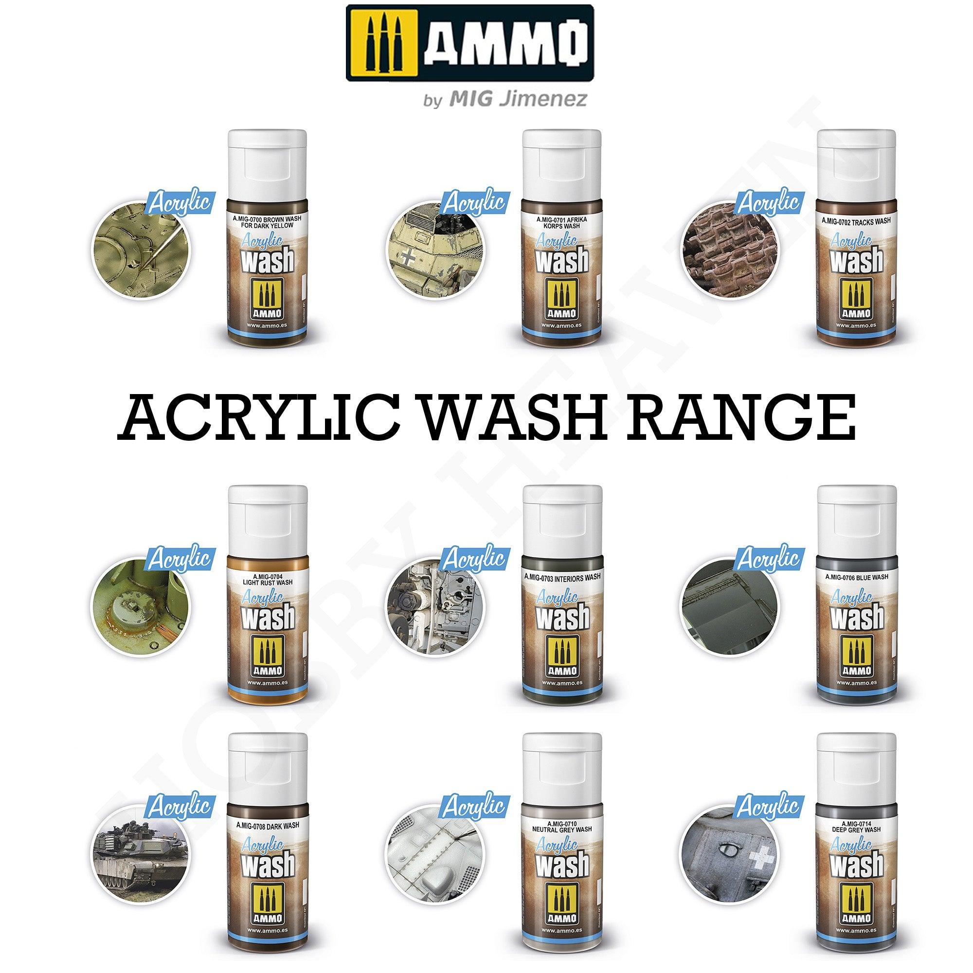 AMMO by MIG Neutral Grey Wash Acrylic Wash MIG710 - Hobby Heaven
