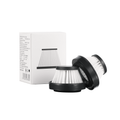 DSPIAE HC-F01 box beside two cone-shaped filters for the HC-V handheld vacuum, black rims and white pleated mesh