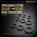 Square to Round Base Converters 3D Print Full Range