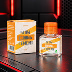 DSPIAE ETC-02 Slow Curing Cement 40 ml: square glass bottle with an orange cap beside its orange and white box