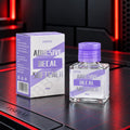 DSPIAE ETC-04 Adhesive Decal Softener 40 ml: square glass bottle with a purple cap beside its purple and white box