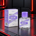 DSPIAE ETC-04 Adhesive Decal Softener 40 ml: square glass bottle with a purple cap beside its purple and white box