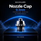 Gaahleri 0.3mm Nozzle Cap, Premium Series for GHPM-Mobius, SKU 40928: polished cap on a dark studio stage
