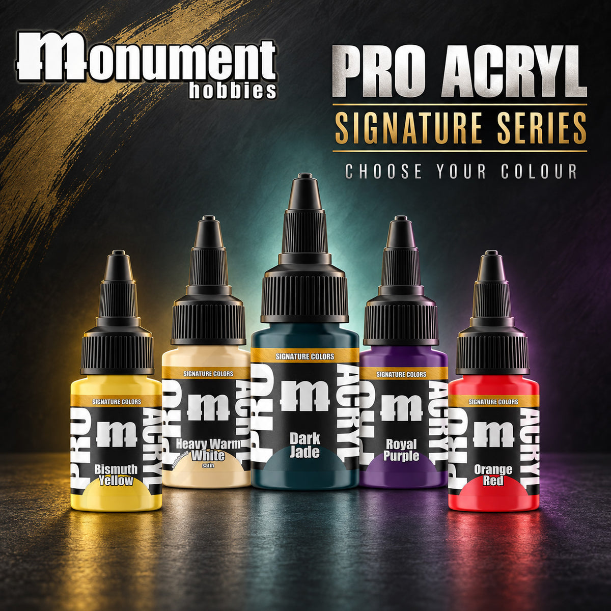 Monument Hobbies Pro Acryl Signature Series — 22ml bottles from artist collaborations