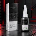 DSPIAE BP-01 Colored Gap Filling CA, black 20 g bottle with clear nozzle cap beside its black and white box