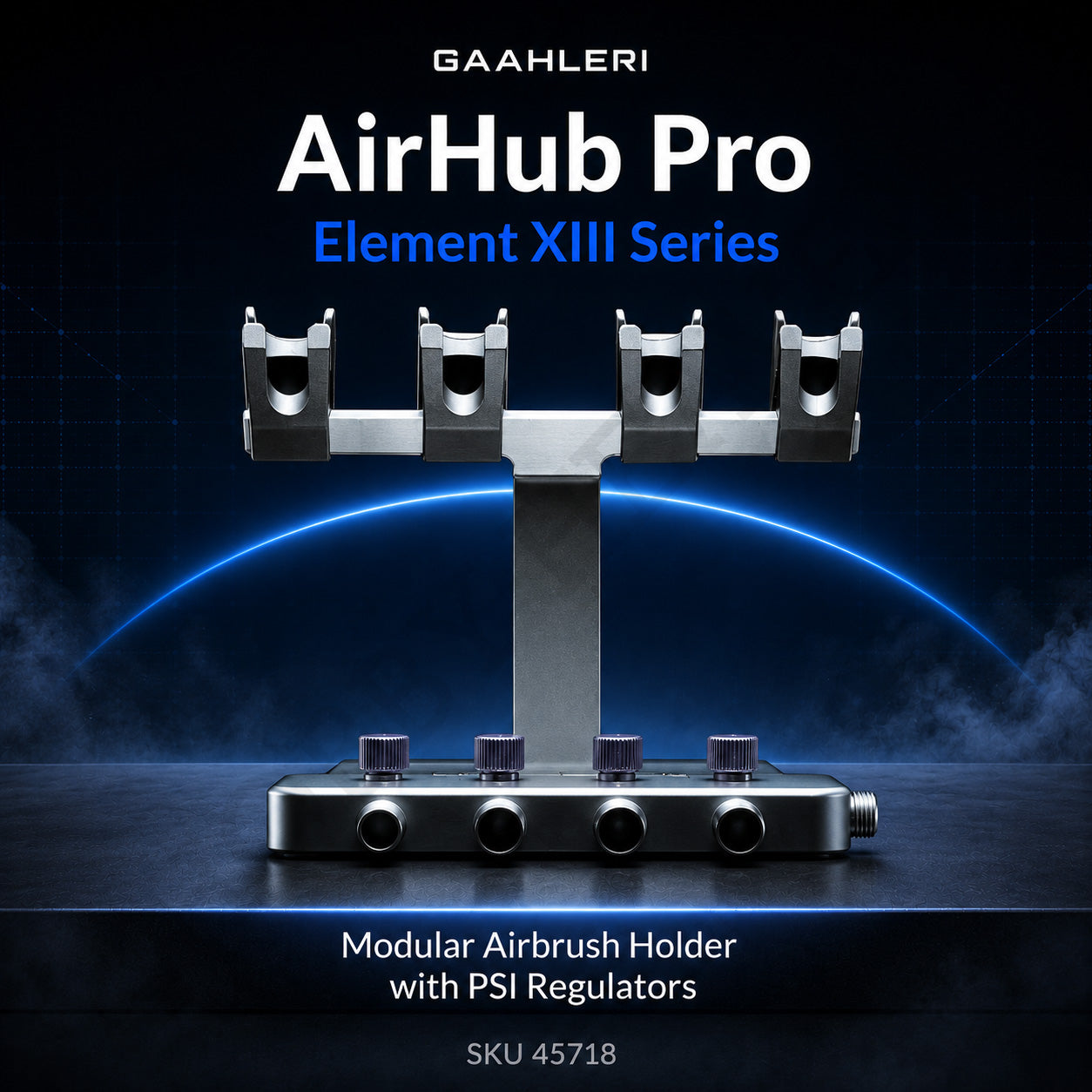 Gaahleri AirHub Pro (45718) – 4-Port Airbrush Stand with Independent Pressure Control