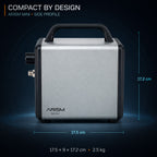 Sparmax ARISM Mini Airbrush Compressor (C-AR-MINI-GREY) – Cosmic Grey, 28 psi, 49 dB