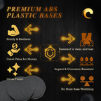 40mm Round Bases | Plain Black Plastic Bases for Wargames| Miniature Wargaming Bases
