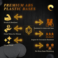 40mm Round Bases | Plain Black Plastic Bases for Warhammer 40K & AoS | Miniature Wargaming Bases
