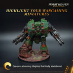 Highlight your wargaming miniatures" banner featuring a detailed painted figure, promoting Hobby Heaven products for creating stunning and standout displays. Ideal for hobbyists seeking high-quality bases for their miniature collections.
