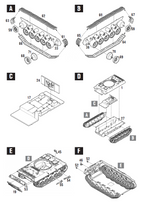 Assembly instructions: tracks, hull and running gear