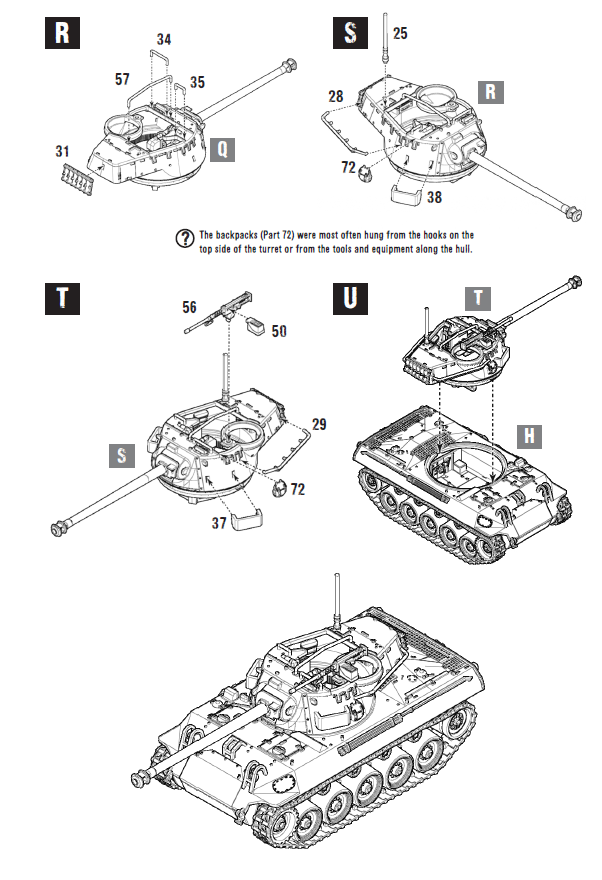 Assembly instructions: final turret and hull stages