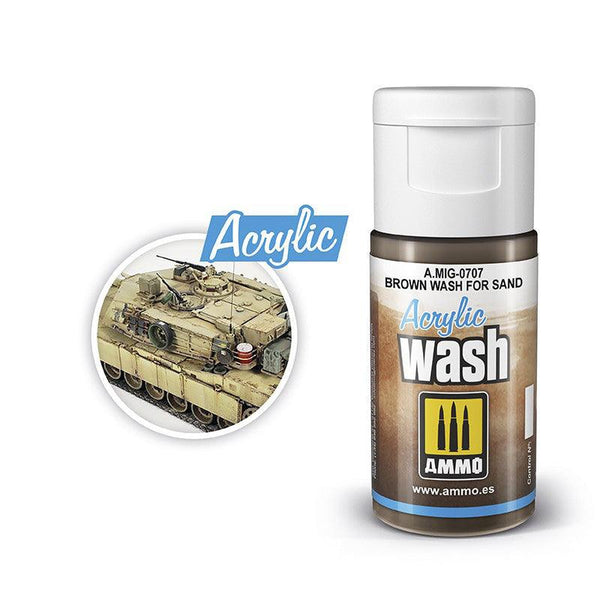 AMMO by MIG Brown Wash for Sand Acrylic Wash MIG707 - Hobby Heaven