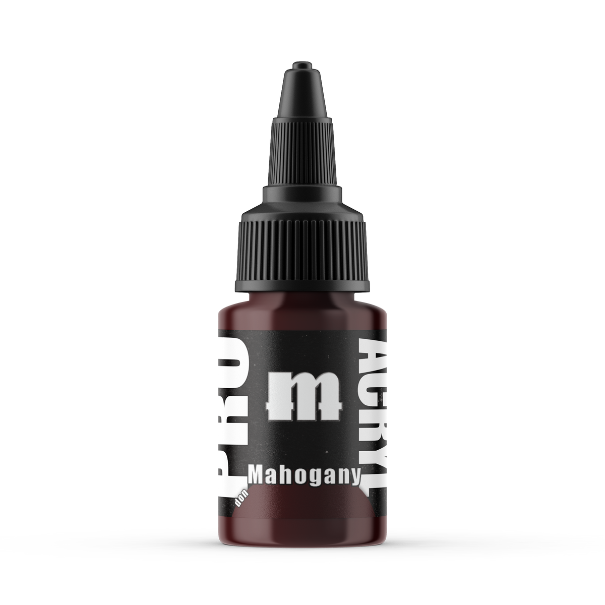 Monument Hobbies Pro Acryl Mahogany MPA-009 — 22ml bottle with colour swatch