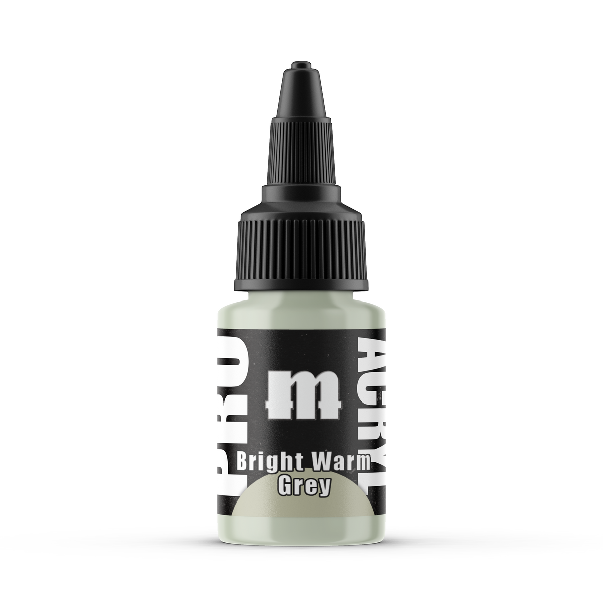 Monument Hobbies Pro Acryl Bright Warm Grey MPA-015 — 22ml bottle with colour swatch