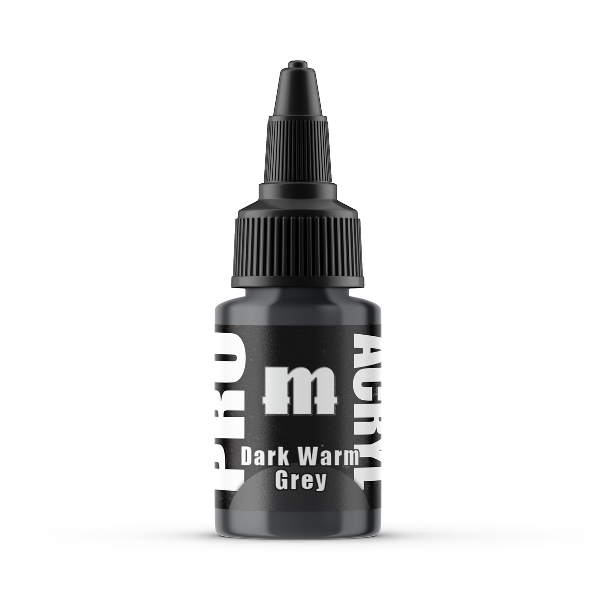 Monument Hobbies Pro Acryl Dark Warm Grey MPA-016 — 22ml bottle with colour swatch