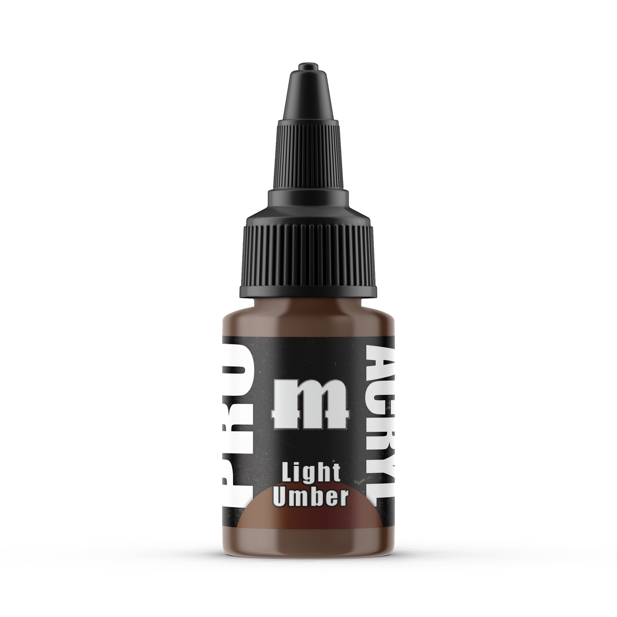 Monument Hobbies Pro Acryl Light Umber MPA-018 — 22ml bottle with colour swatch
