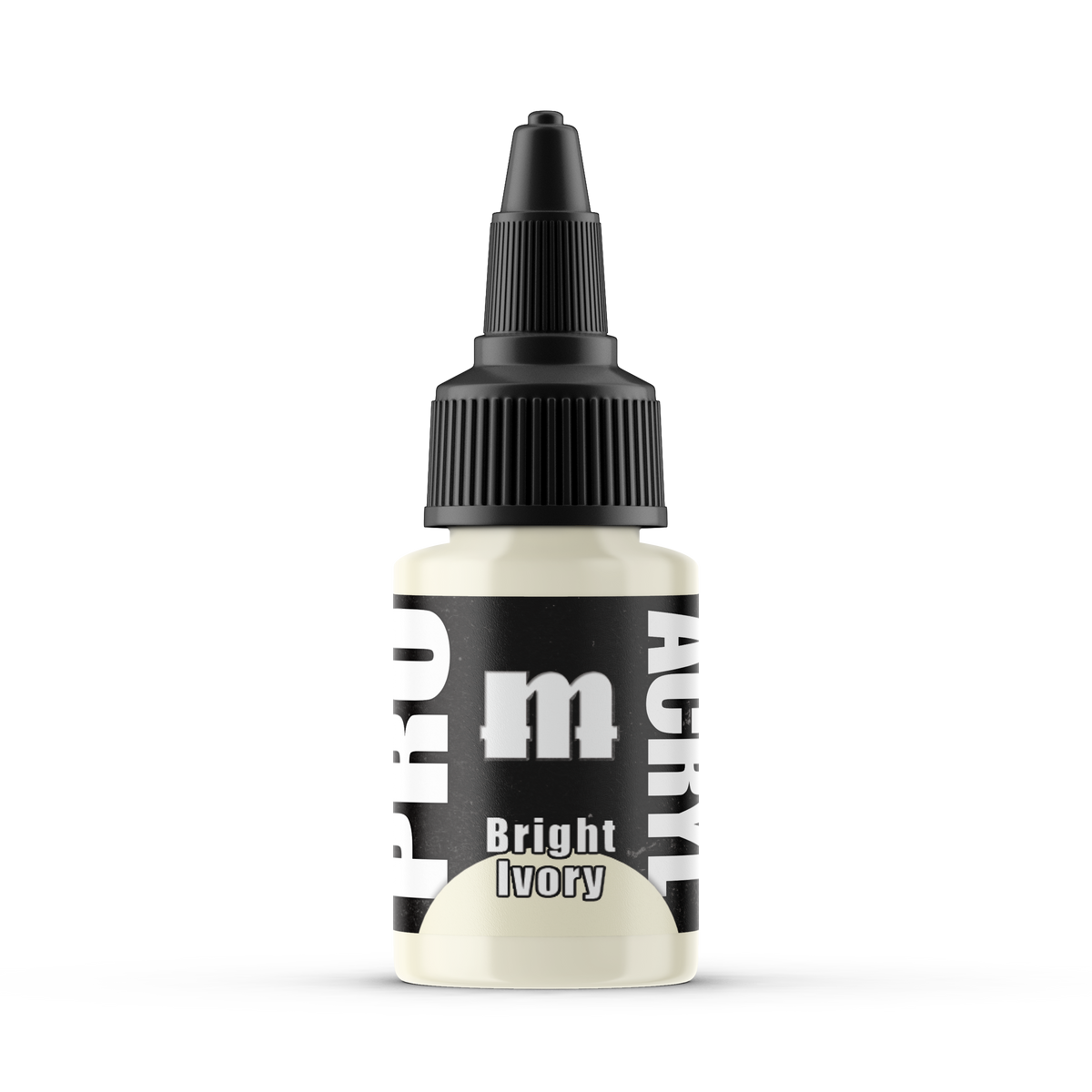 Monument Hobbies Pro Acryl Bright Ivory MPA-022 — 22ml bottle with colour swatch