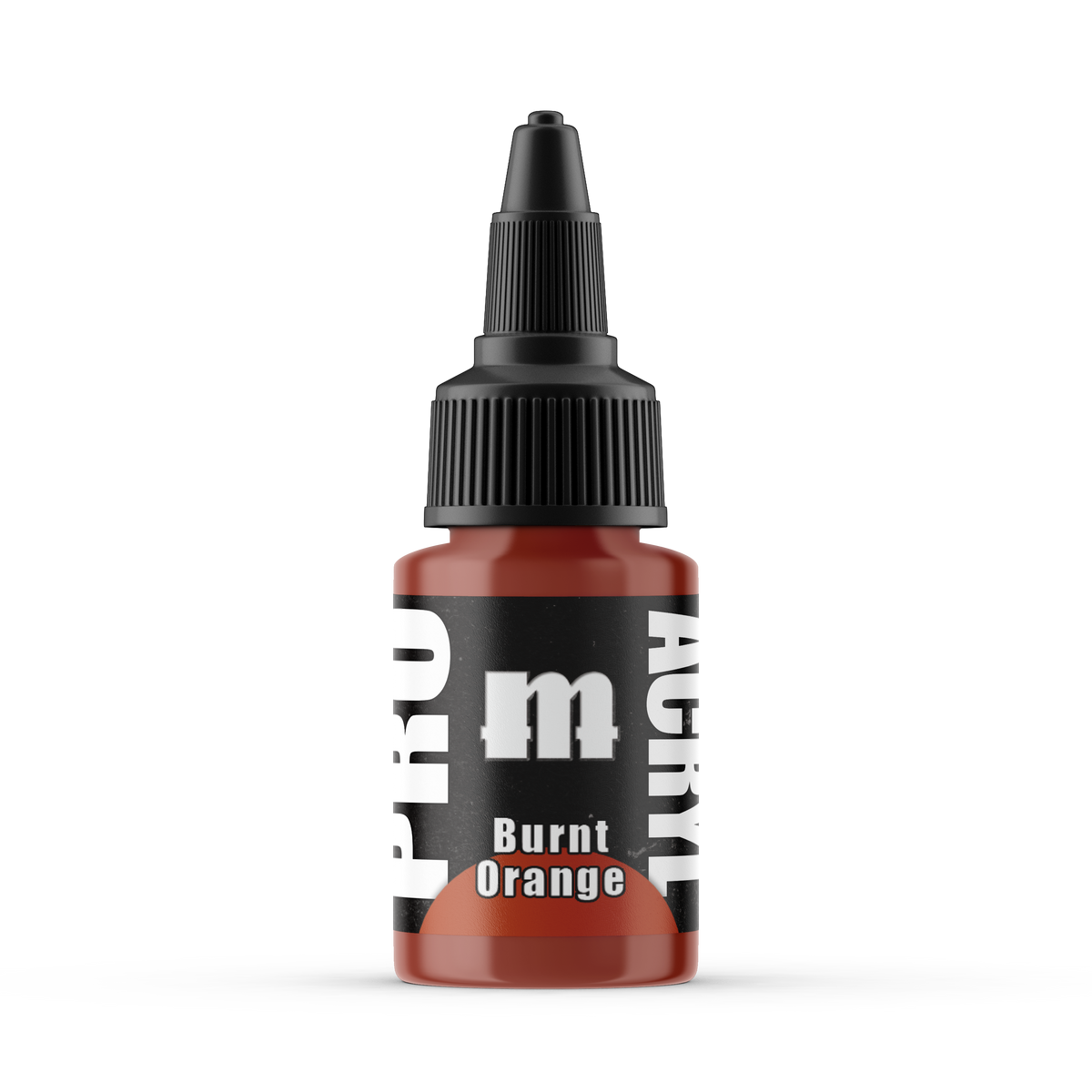 Monument Hobbies Pro Acryl Burnt Orange MPA-037 — 22ml bottle with colour swatch