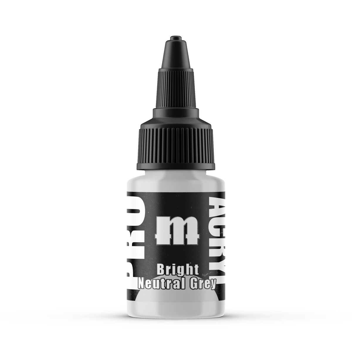 Monument Hobbies Pro Acryl Bright Neutral Grey MPA-045 — 22ml bottle with colour swatch