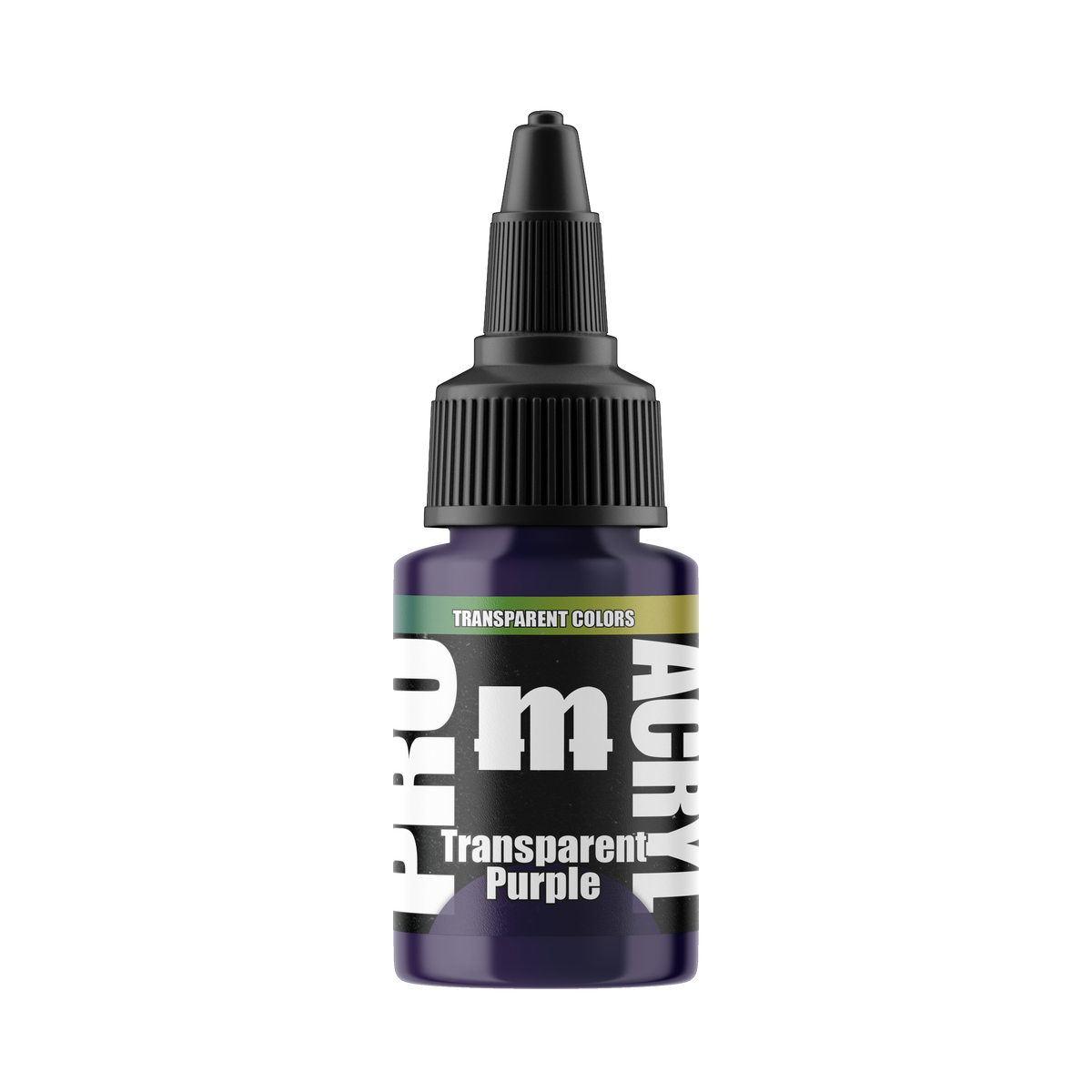 Monument Hobbies Pro Acryl Transparent Purple MPA-051 — 22ml bottle with colour swatch