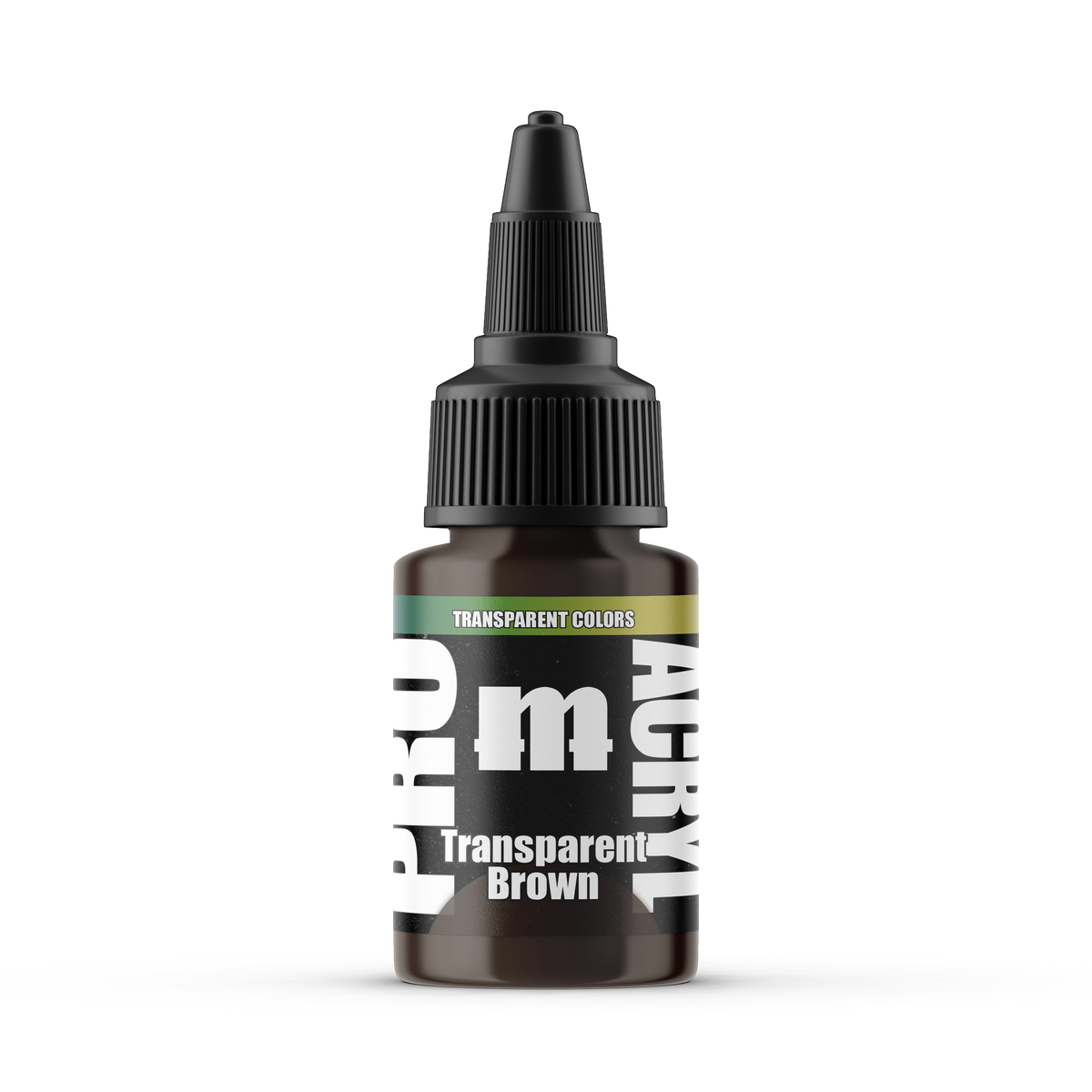 Monument Hobbies Pro Acryl Transparent Brown MPA-052 — 22ml bottle with colour swatch