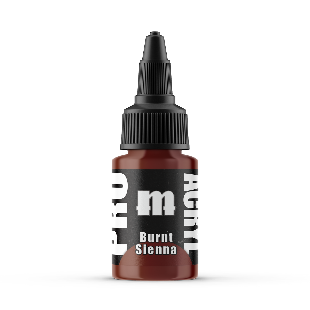 Monument Hobbies Pro Acryl Burnt Sienna MPA-059 — 22ml bottle with colour swatch