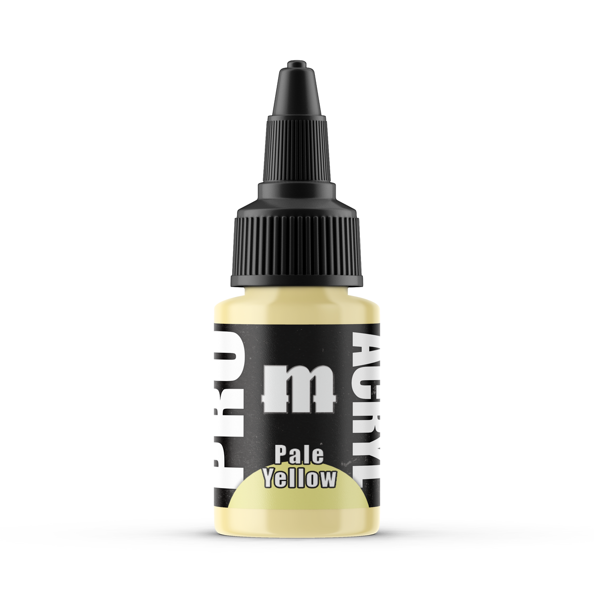 Monument Hobbies Pro Acryl Pale Yellow MPA-060 — 22ml bottle with colour swatch