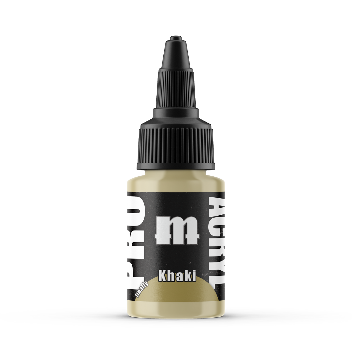 Monument Hobbies Pro Acryl Khaki MPA-061 — 22ml bottle with colour swatch