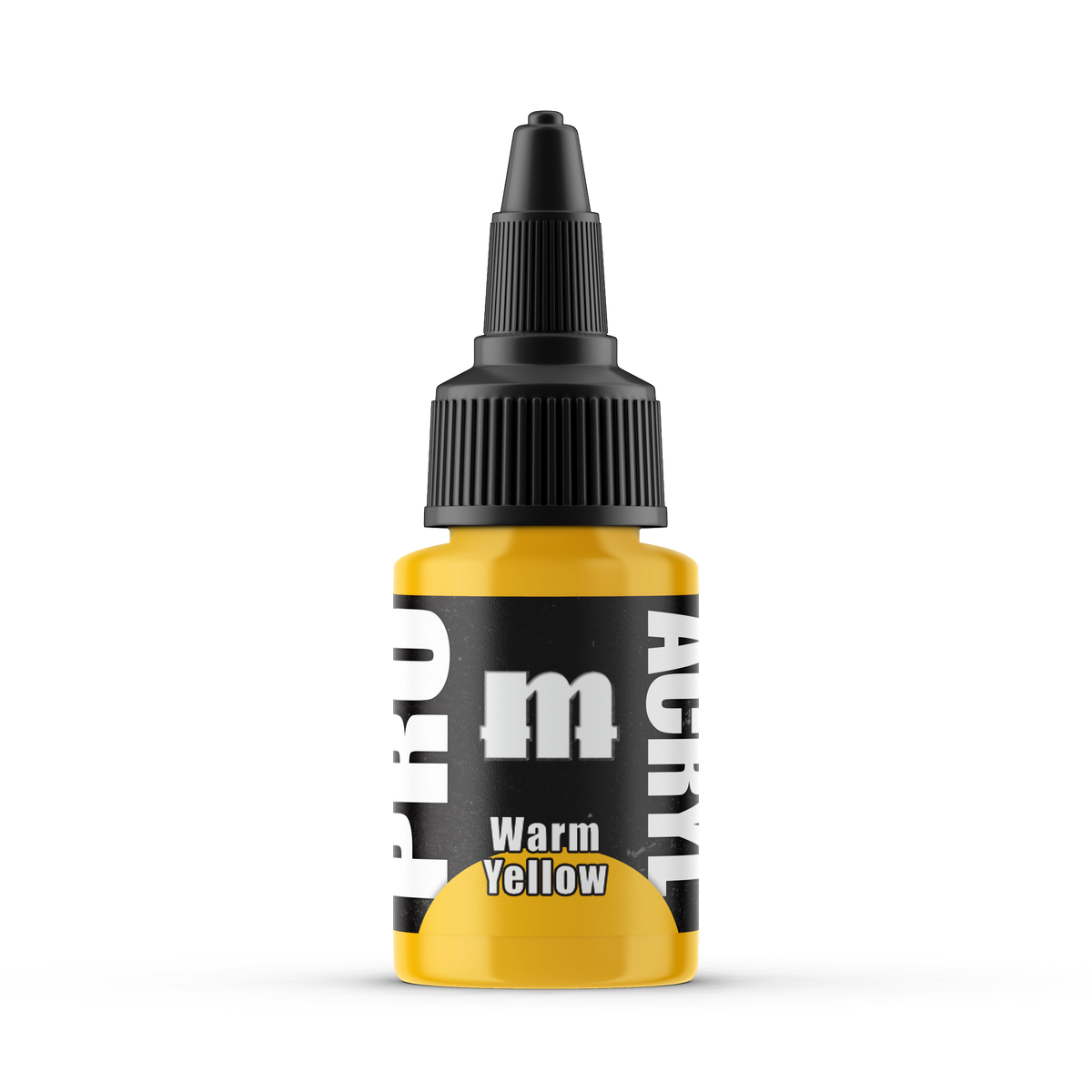 Monument Hobbies Pro Acryl Warm Yellow MPA-072 — 22ml bottle with colour swatch