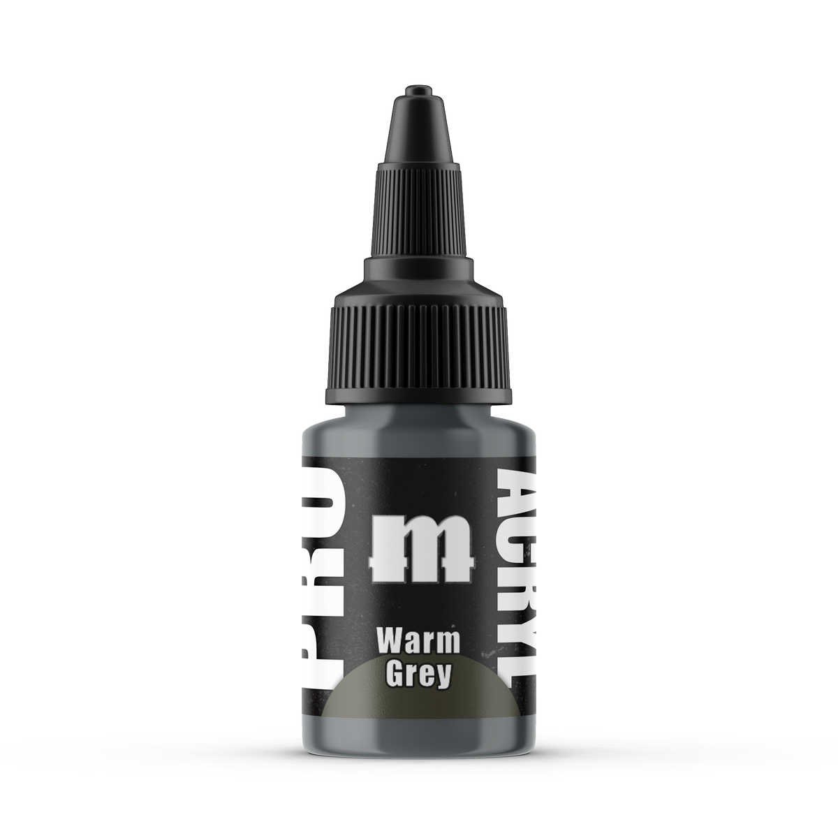 Monument Hobbies Pro Acryl Warm Grey MPA-074 — 22ml bottle with colour swatch