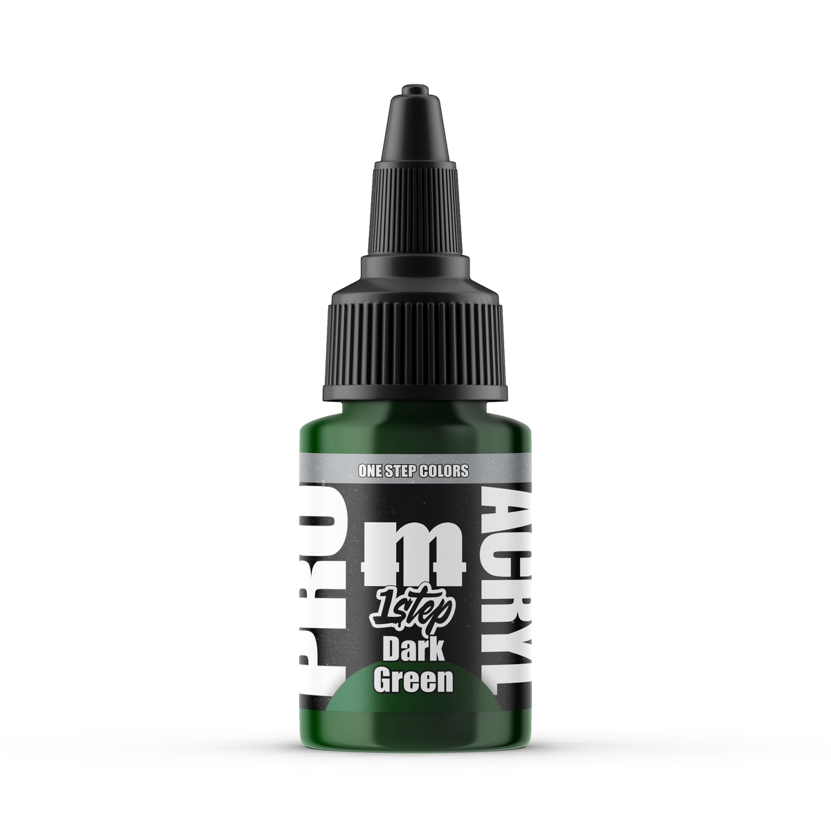 Monument Hobbies Pro Acryl 1-Step Dark Green MPA-505 — 22ml bottle with colour swatch