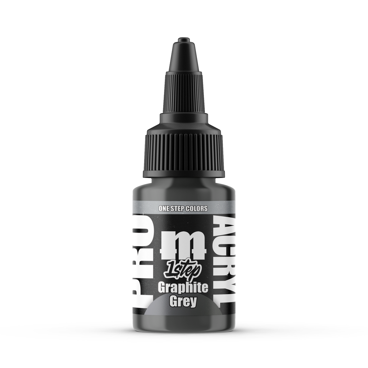Monument Hobbies Pro Acryl 1-Step Graphite Grey MPA-508 — 22ml bottle with colour swatch