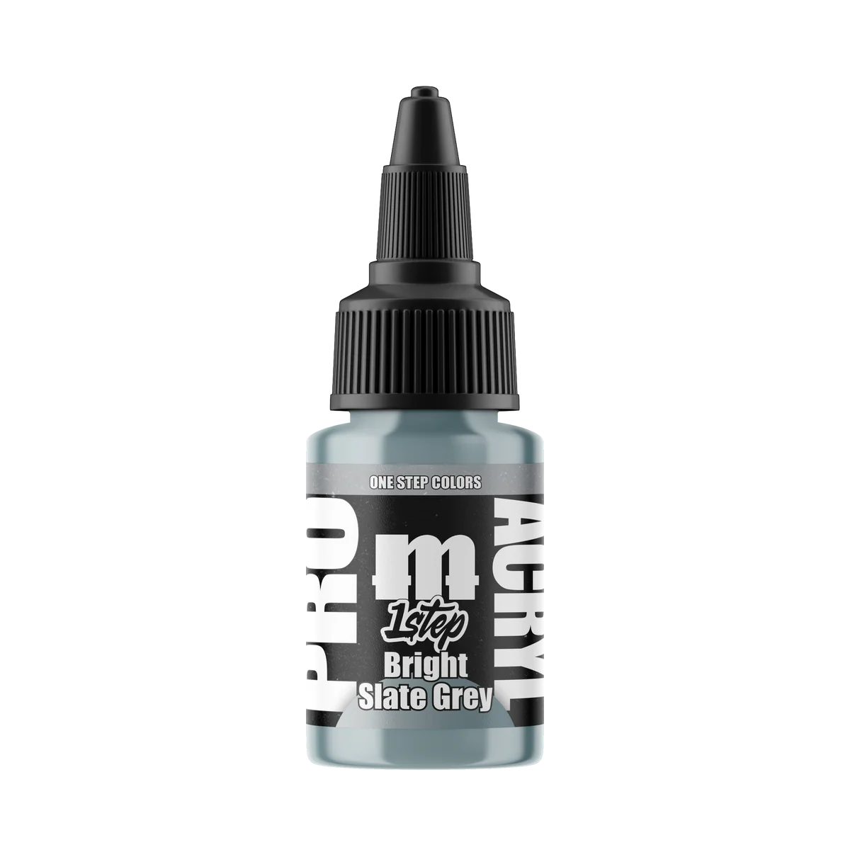 Monument Hobbies Pro Acryl 1-Step Bright Slate Grey MPA-518 — 22ml bottle with colour swatch