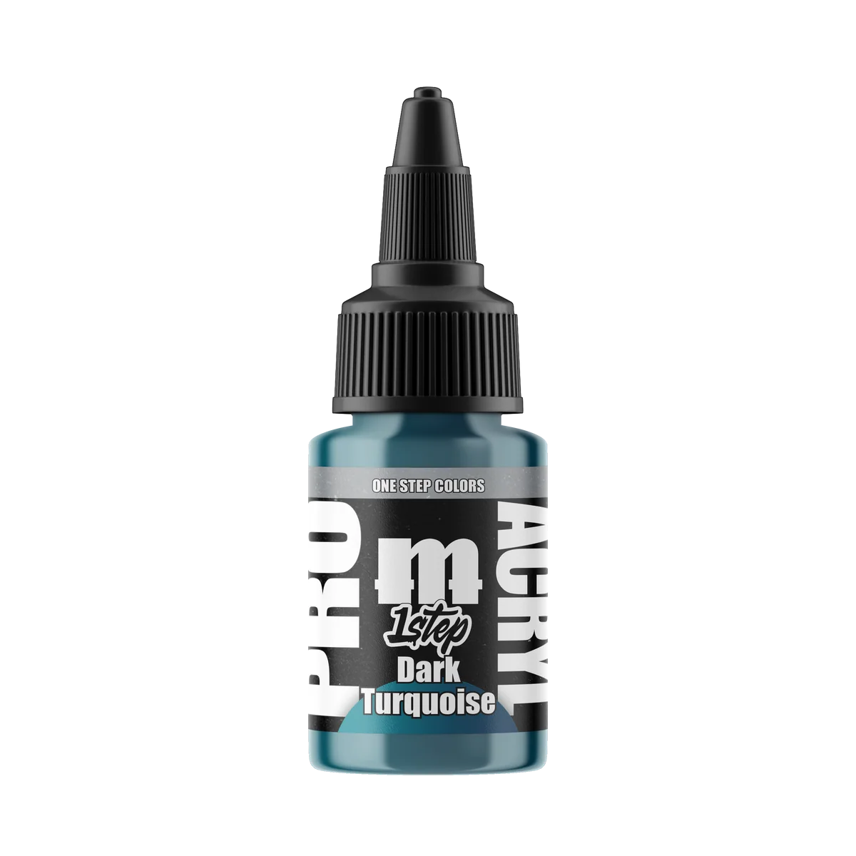 Monument Hobbies Pro Acryl 1-Step Dark Turquoise MPA-522 — 22ml bottle with colour swatch