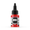 Monument Hobbies Pro Acryl Fluorescent Red MPA-F01 — 22ml bottle with colour swatch