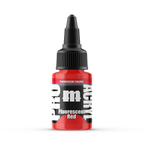 Monument Hobbies Pro Acryl Fluorescent Red MPA-F01 — 22ml bottle with colour swatch
