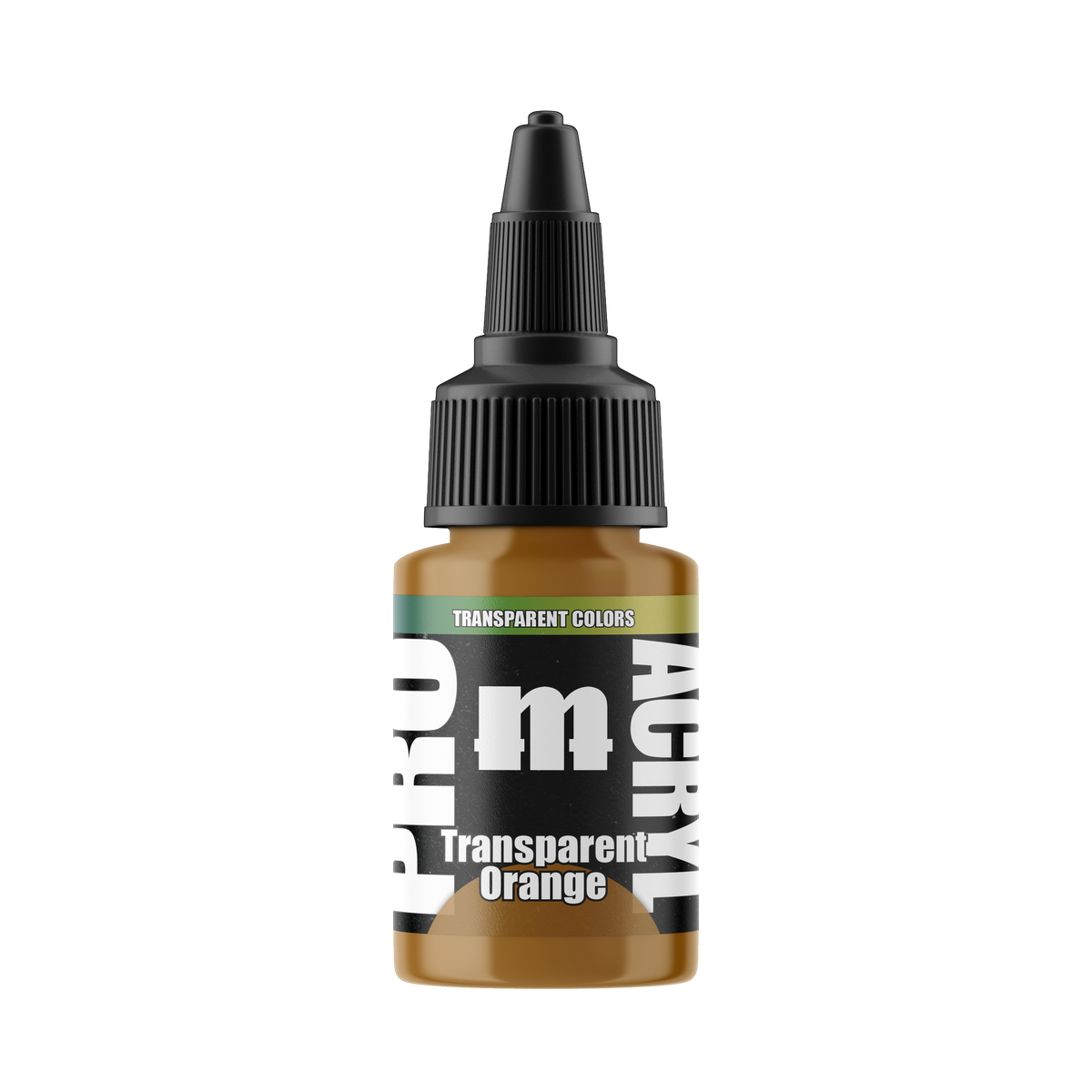Monument Hobbies Pro Acryl Fluorescent Orange MPA-F02 — 22ml bottle with colour swatch