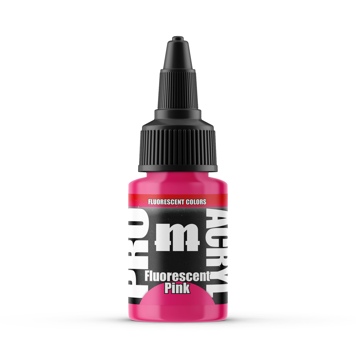 Monument Hobbies Pro Acryl Fluorescent Pink MPA-F06 — 22ml bottle with colour swatch