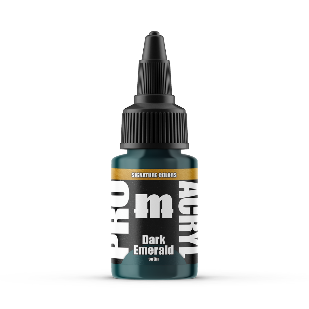 Monument Hobbies Pro Acryl Vince Venturella Dark Jade MPA-S01 — 22ml bottle with colour swatch