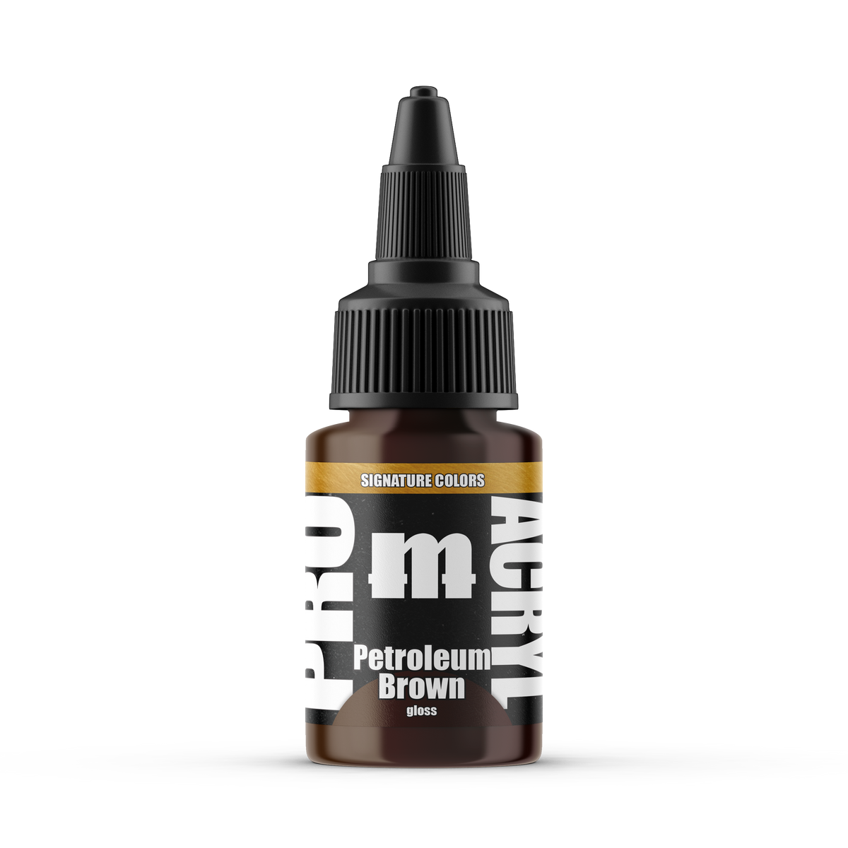 Monument Hobbies Pro Acryl Ben Komets Petroleum Brown MPA-S14 — 22ml bottle with colour swatch