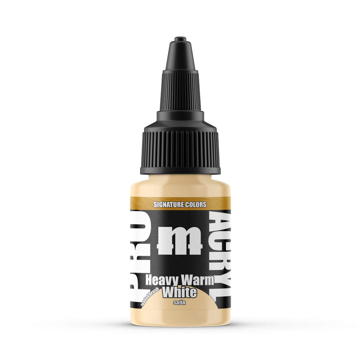 Monument Hobbies Pro Acryl Ben Komets Heavy Warm White MPA-S18 — 22ml bottle with colour swatch
