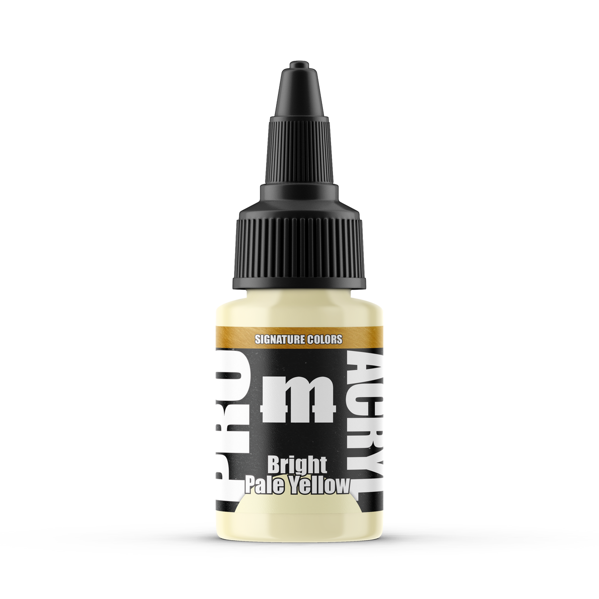 Monument Hobbies Pro Acryl Flameon Bright Pale Yellow MPA-S30 — 22ml bottle with colour swatch